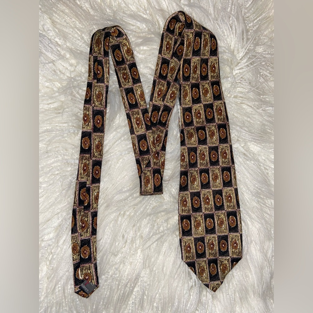 Robert Talbott Black And Brown Patterned Tie - image 2